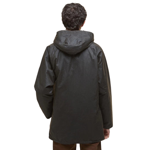 Parka Uomo Bedale, con inserto interno in tartan e logo ricamato